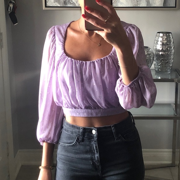 Floral Crop Blouse - Picture 1 of 3